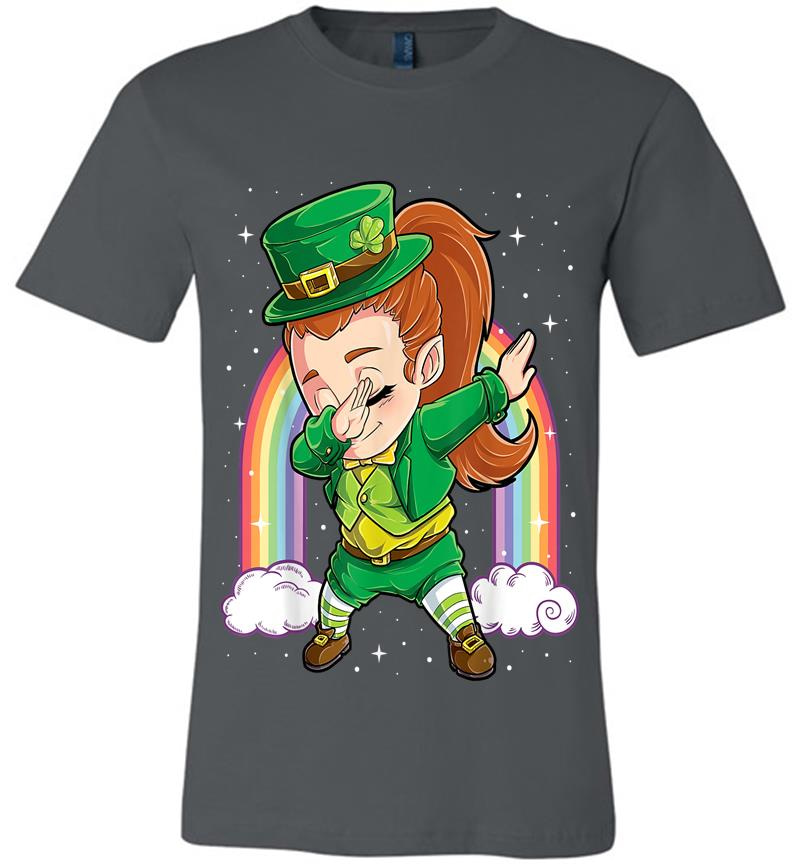 Dabbing Leprechaun Girl St Patricks Day Kids S Dab Premium T-Shirt