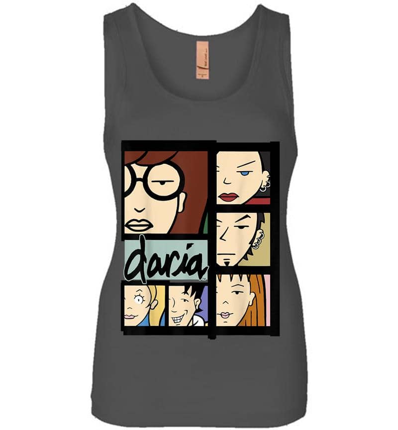 Inktee Store - Daria Character Panels Logo Women Jersey Tank Top Image