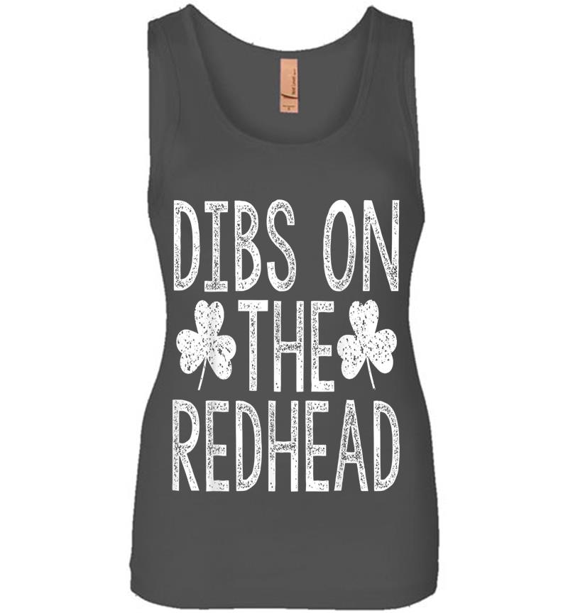 Inktee Store - Dibs On The Redhead Saint Patrick Day Drinking S Womens Jersey Tank Top Image