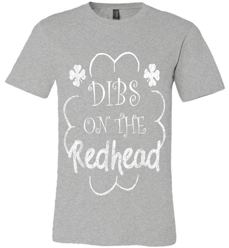 Inktee Store - Dibs On The Redhead St Patrick'S Day Clover Leaf Lucky Me Premium T-Shirt Image