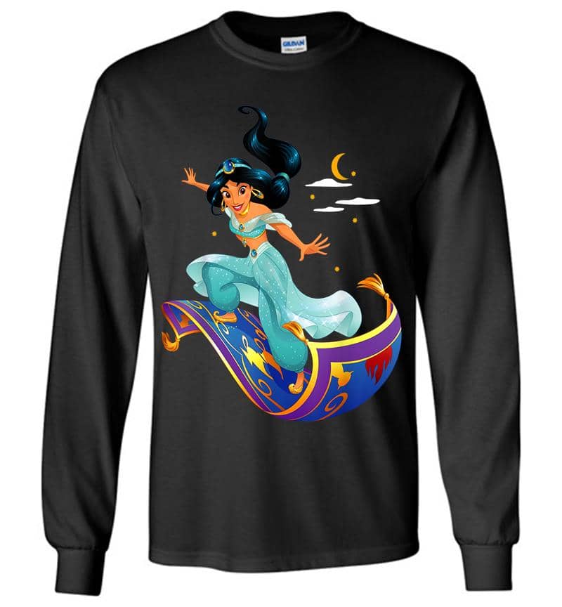 Disney Aladdin Princess Jasmine Magic Carpet Pose Long Sleeve T-Shirt