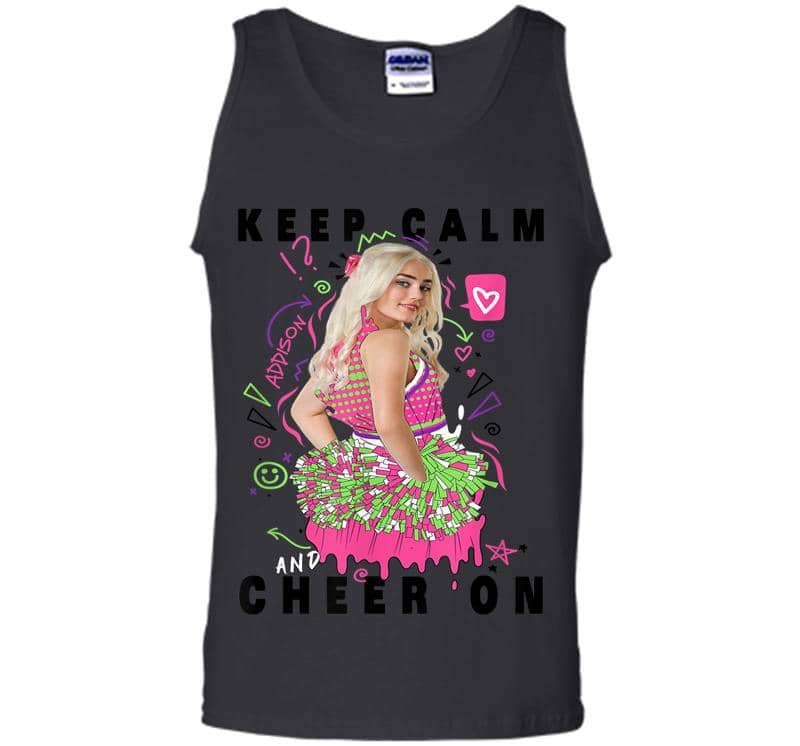 Inktee Store - Disney Channel Zombies 2 Addison Keep Calm And Cheer On Mens Tank Top Image