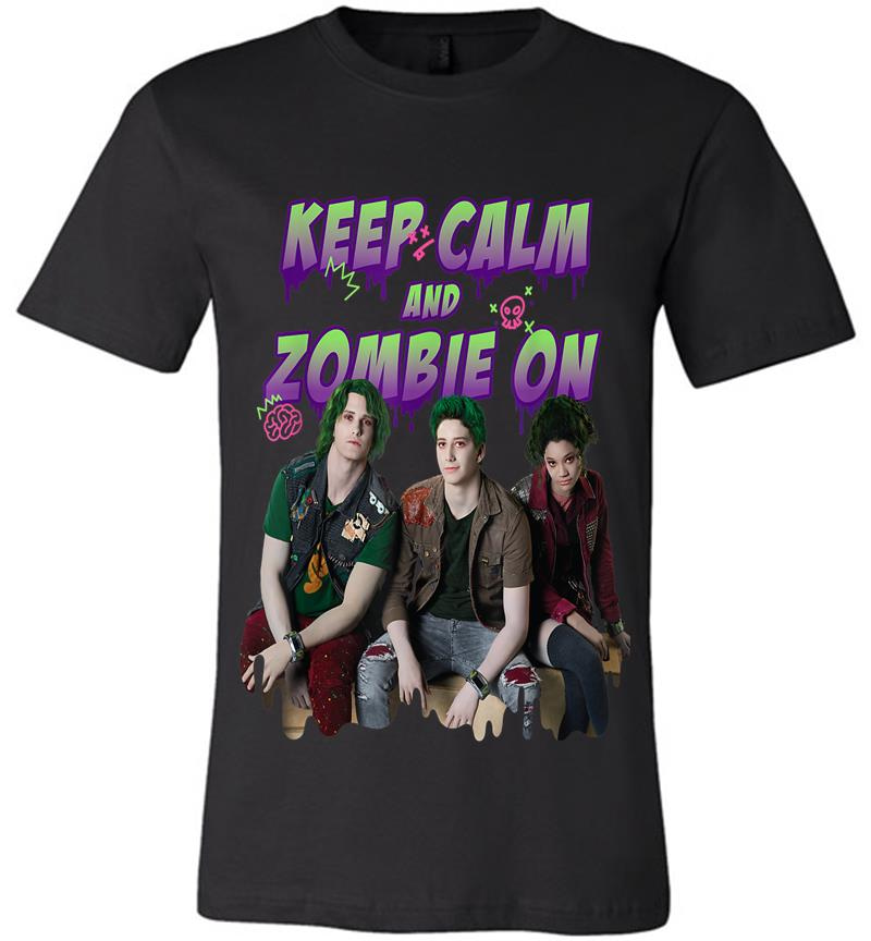 Inktee Store - Disney Channel Zombies 2 Keep Calm And Zombie On Premium T-Shirt Image