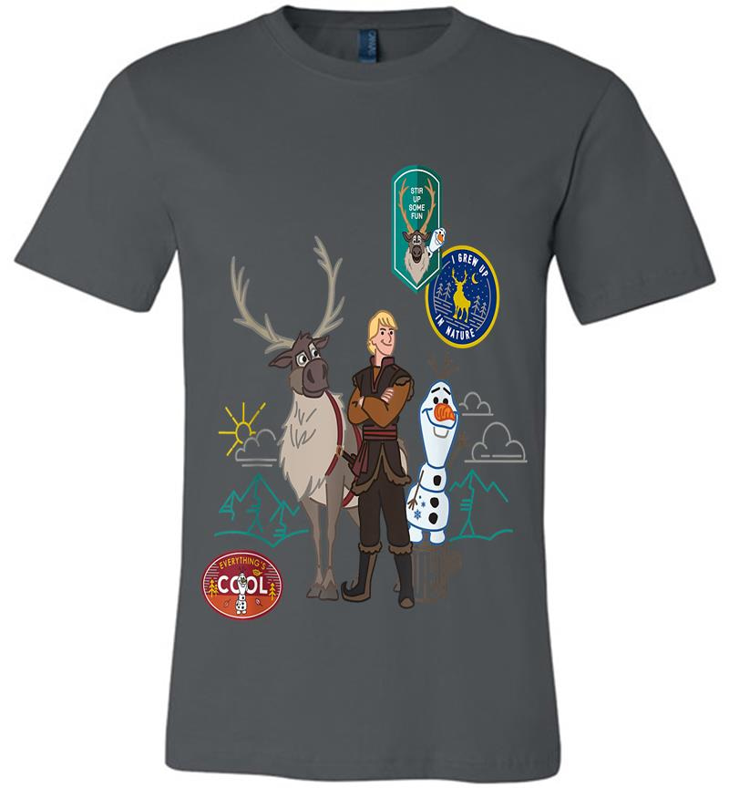 Disney Frozen 2 Olaf, Sven, And Kristoff Patches Premium T-Shirt