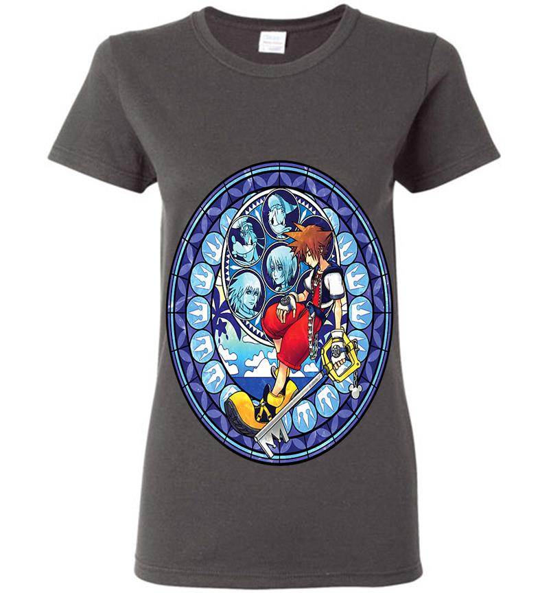 Inktee Store - Disney Kingdom Hearts Sora Keyblade Mosaic Womens T-Shirt Image