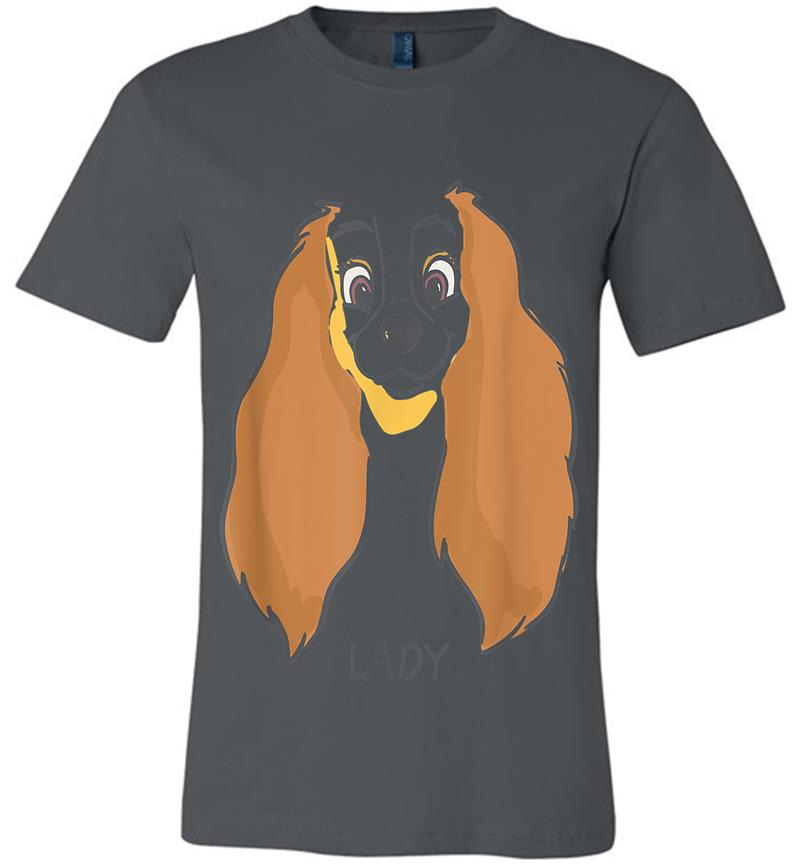 Disney Lady And The Tramp Lady Face Sketch Costume Premium T-Shirt