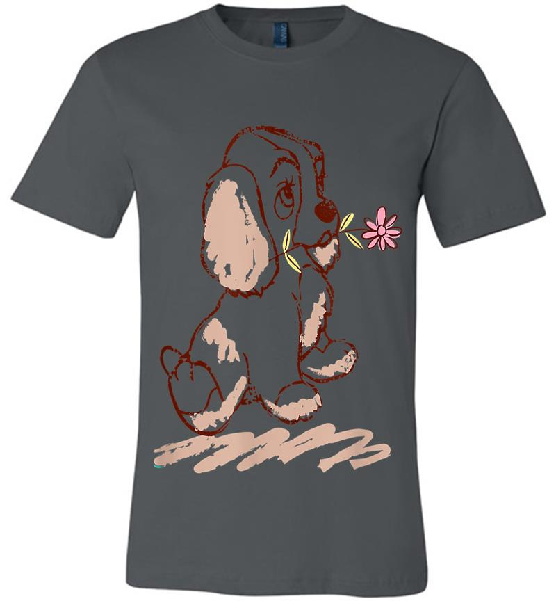 Disney Lady And The Tramp Lady Puppy Sketch Premium T-Shirt