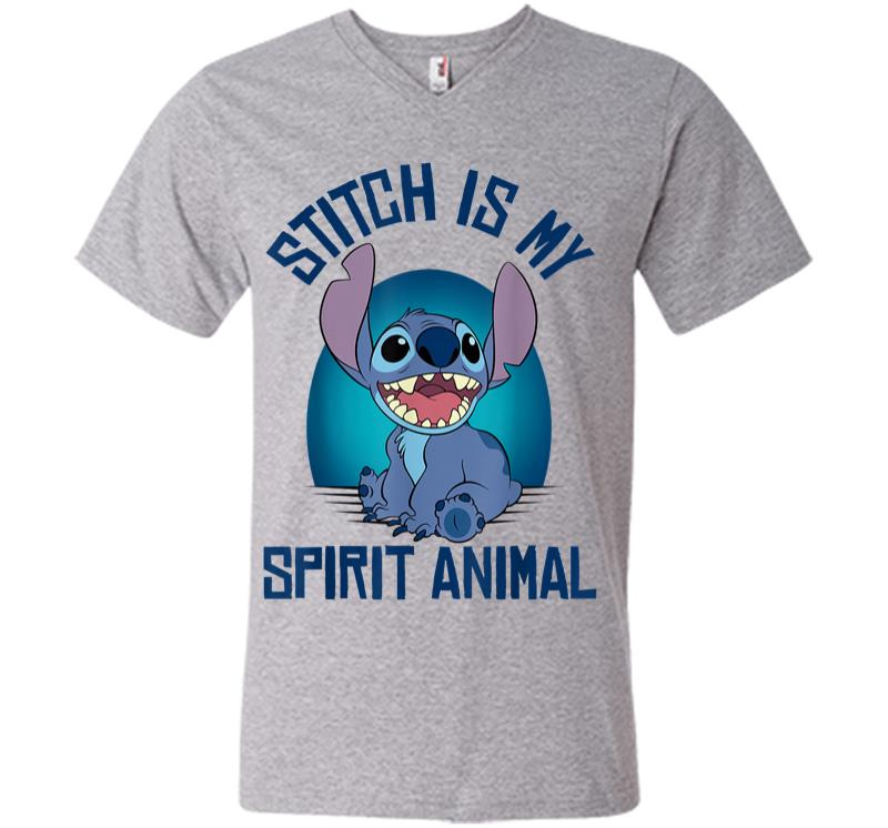 Inktee Store - Disney Lilo Stitch Spirit Animal Stitch V-Neck T-Shirt Image