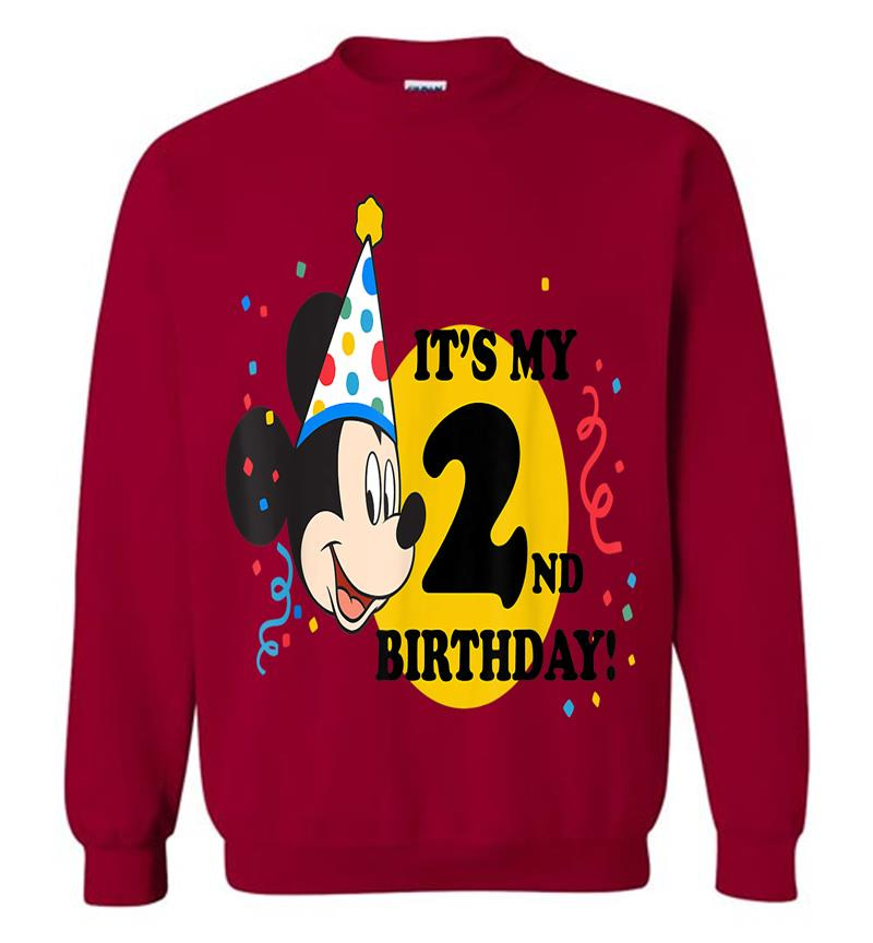 Inktee Store - Disney Mickey Mouse 2Nd Birthday Sweatshirt Image