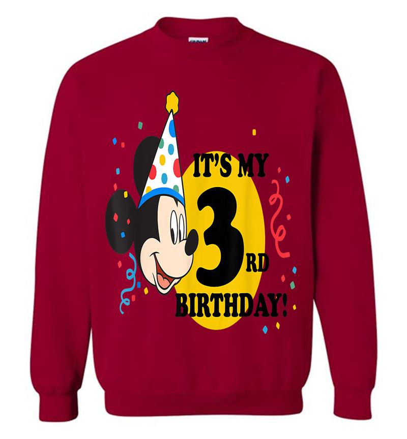 Inktee Store - Disney Mickey Mouse 3Rd Birthday Sweatshirt Image
