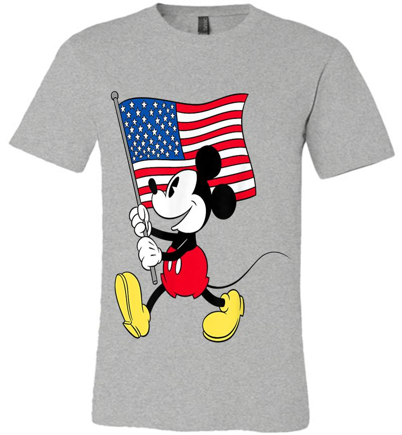 Inktee Store - Disney Mickey Mouse Americana Flag Premium T-Shirt Image