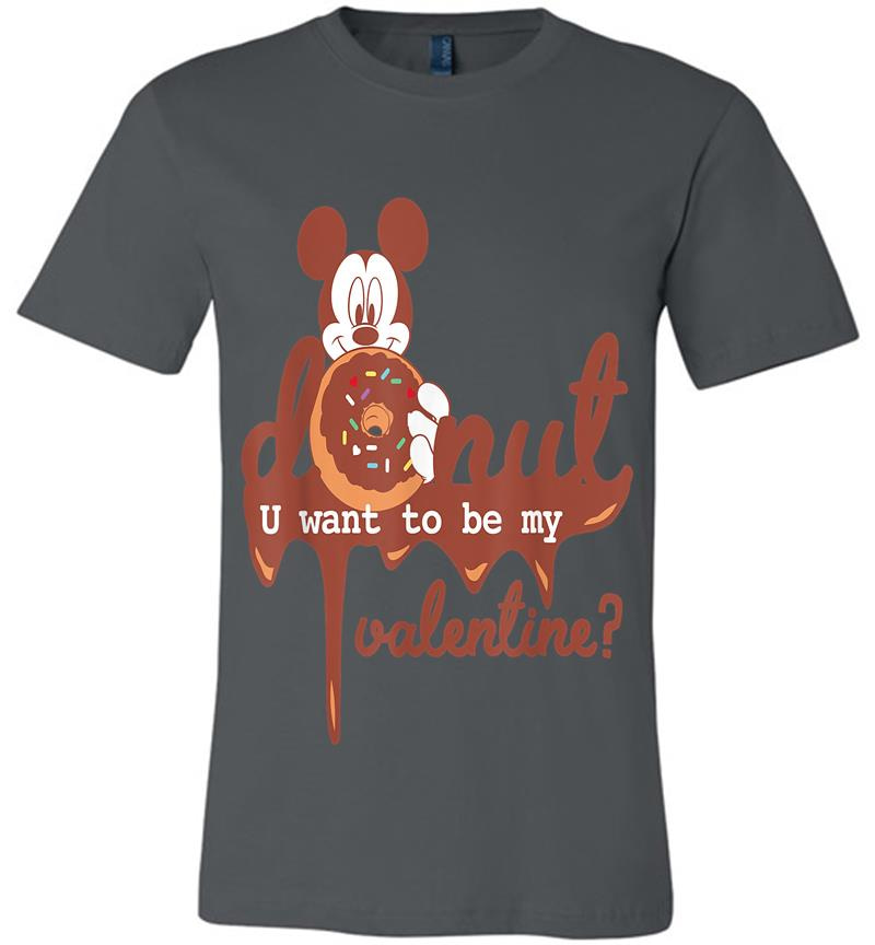 Disney Mickey Mouse Donut U Want To Be My Valentine Premium T-Shirt