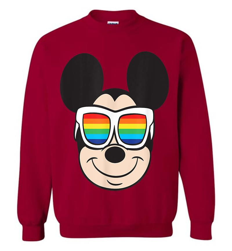 Inktee Store - Disney Mickey Mouse Rainbow Sunglasses Sweatshirt Image