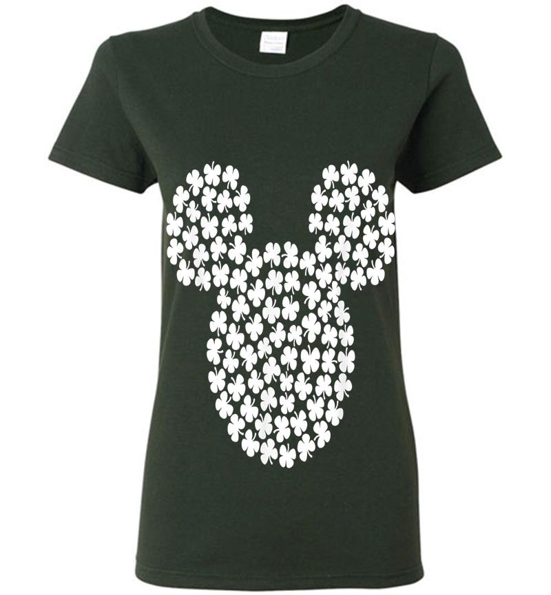 Inktee Store - Disney Mickey Mouse Shamrocks St. Patrick'S Day Womens T-Shirt Image
