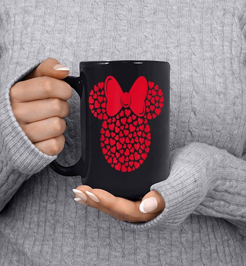 Disney Minnie Mouse Icon Filled With Hearts Mug