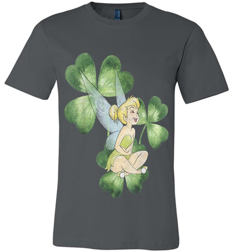Disney Peter Pan Tinker Bell Clover St. Patrick'S Portrait Premium T-Shirt