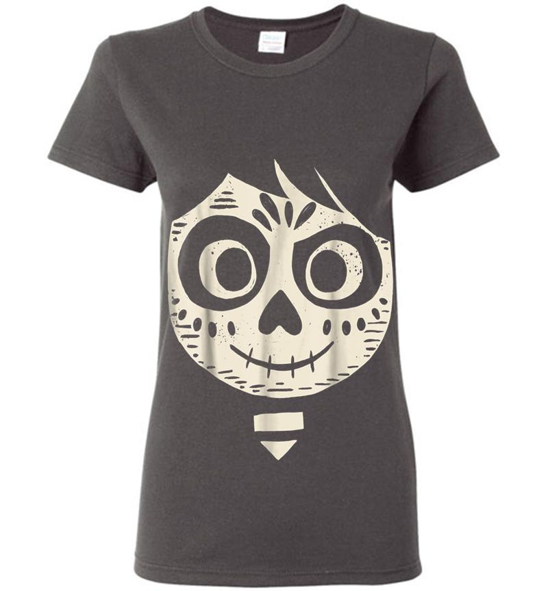 Inktee Store - Disney Pixar Coco Miguel Face Halloween Graphic Womens T-Shirt Image