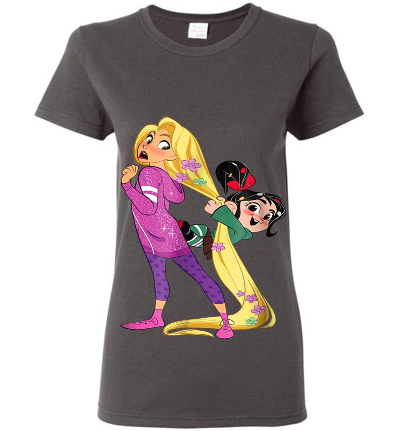 Inktee Store - Disney Ralph Breaks The Internet Rapunzel Vanellope Womens T-Shirt Image