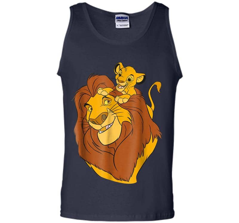 Inktee Store - Disney The Lion King Simba And Mufasa Father And Son Mens Tank Top Image