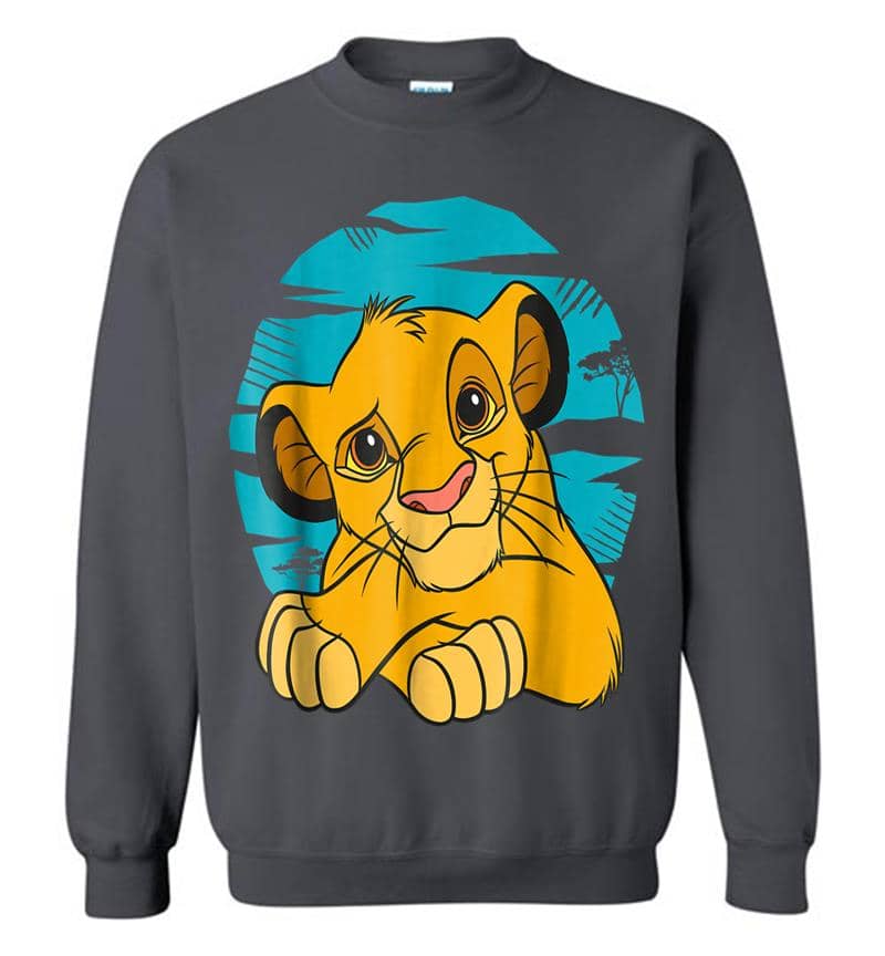 Inktee Store - Disney The Lion King Young Simba Resting Blue 90S Sweatshirt Image
