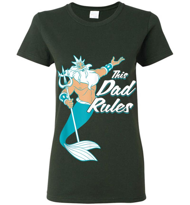 Inktee Store - Disney The Little Mermaid King Triton Dad Womens T-Shirt Image
