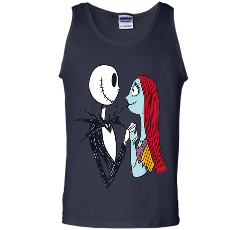 Inktee Store - Disney The Nightmare Before Christmas Jack And Sally Mens Tank Top Image