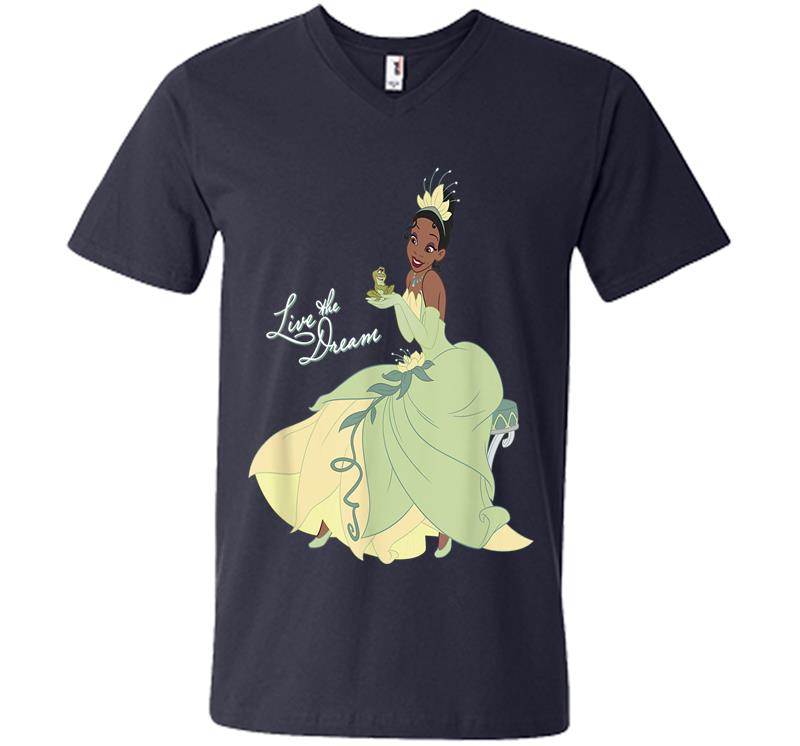 Inktee Store - Disney The Princess And The Frog Tiana Dream V-Neck T-Shirt Image