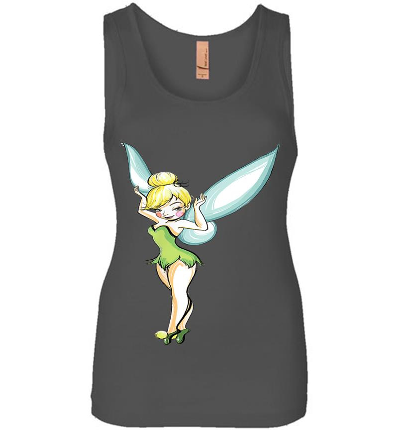Inktee Store - Disney Tinker Bell Pose Womens Jersey Tank Top Image