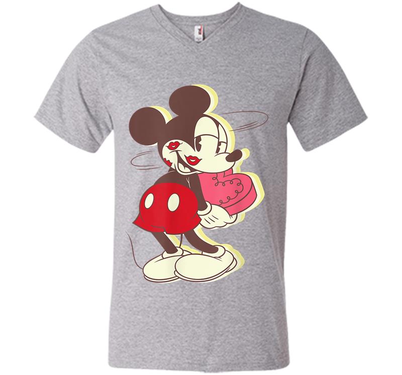 Inktee Store - Disney Vintage Mickey Mouse Dizzy Love V-Neck T-Shirt Image