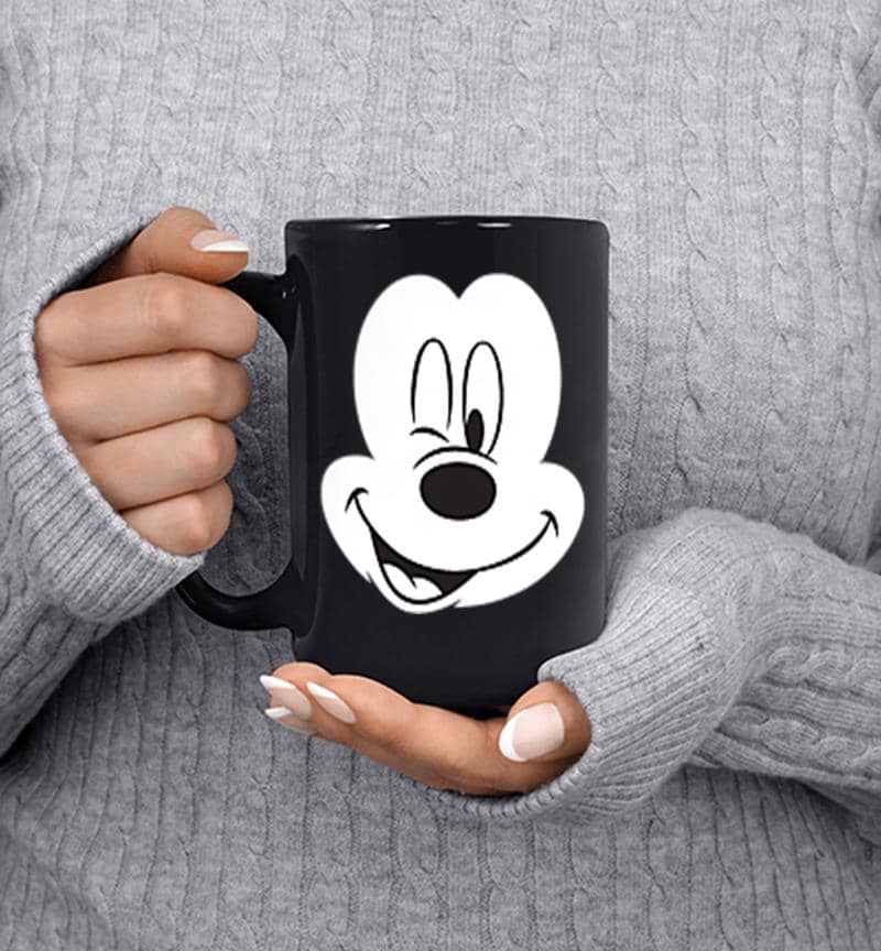 Disney Winking Mickey Mouse Face Small Icon Mug