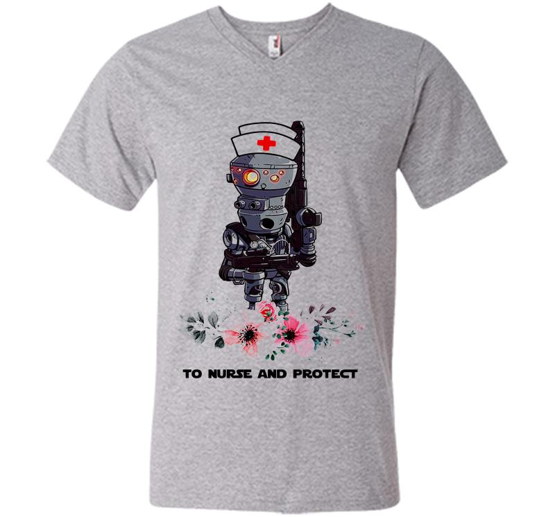Inktee Store - Droid To Nurse And Protect Star Wars V-Neck T-Shirt Image