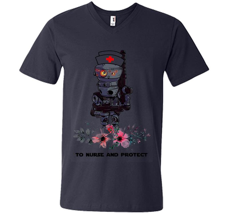 Inktee Store - Droid To Nurse And Protect Star Wars V-Neck T-Shirt Image