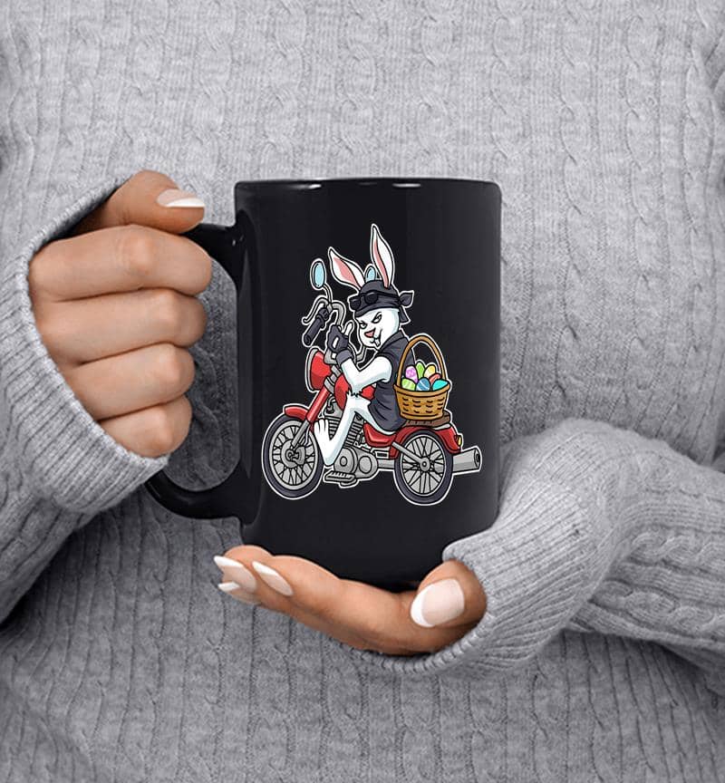 Easter Bunny Motorcycle Men Biker Gifts Women Braap Mug