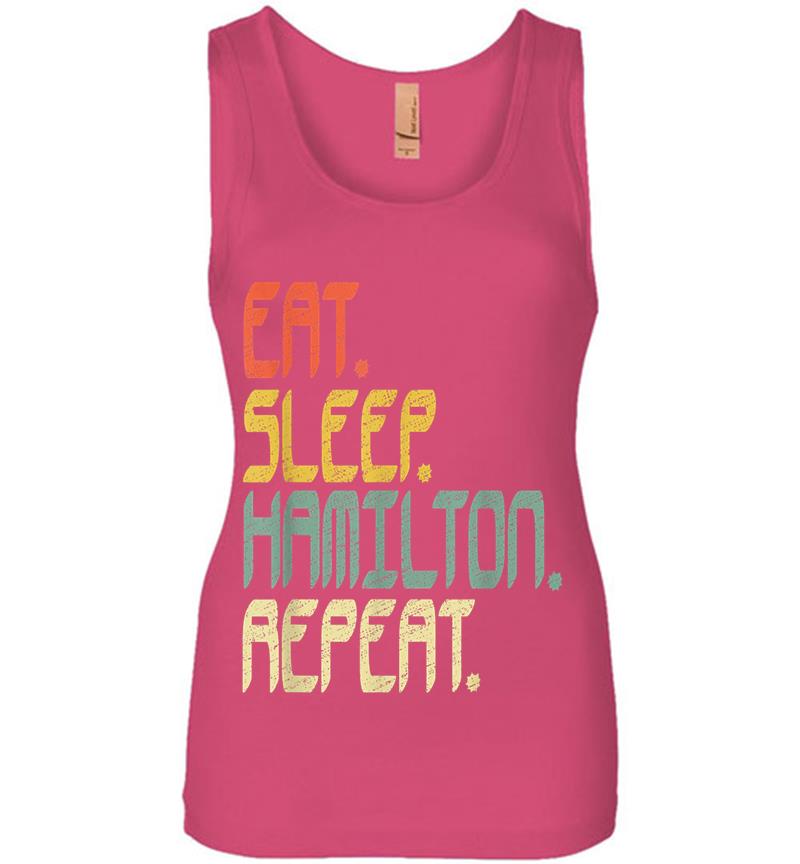 Inktee Store - Eat Sleep Hamilton Repeat . Hamilton Idea Womens Jersey Tank Top Image