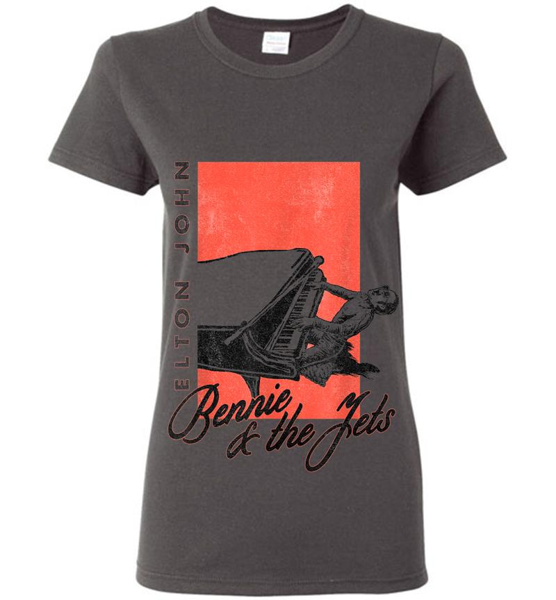 Inktee Store - Elton John Official Bennie And The Jets Piano Womens T-Shirt Image