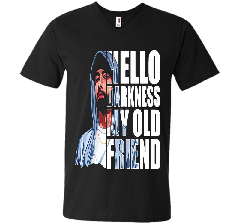 Eminem Hello Darkness My Old Friend V-Neck T-Shirt