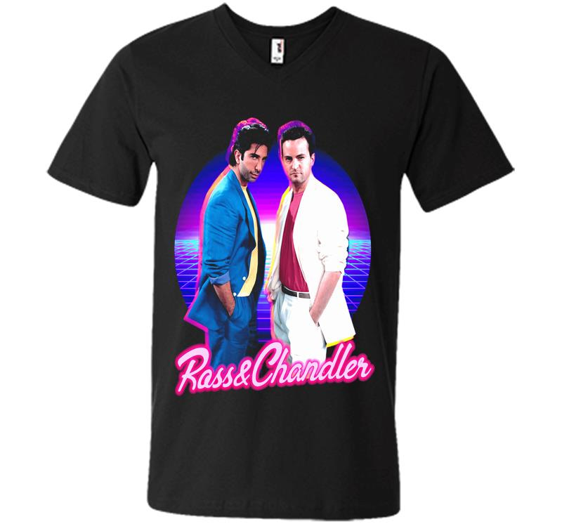 Friends Ross And Chandler V-Neck T-Shirt