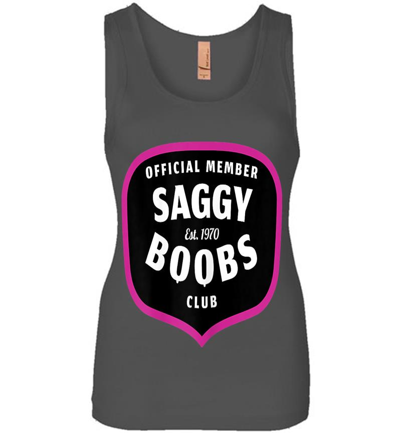 Inktee Store - Funny 50Th Birthday 1970 Official Member Saggy Boobs Club Womens Jersey Tank Top Image