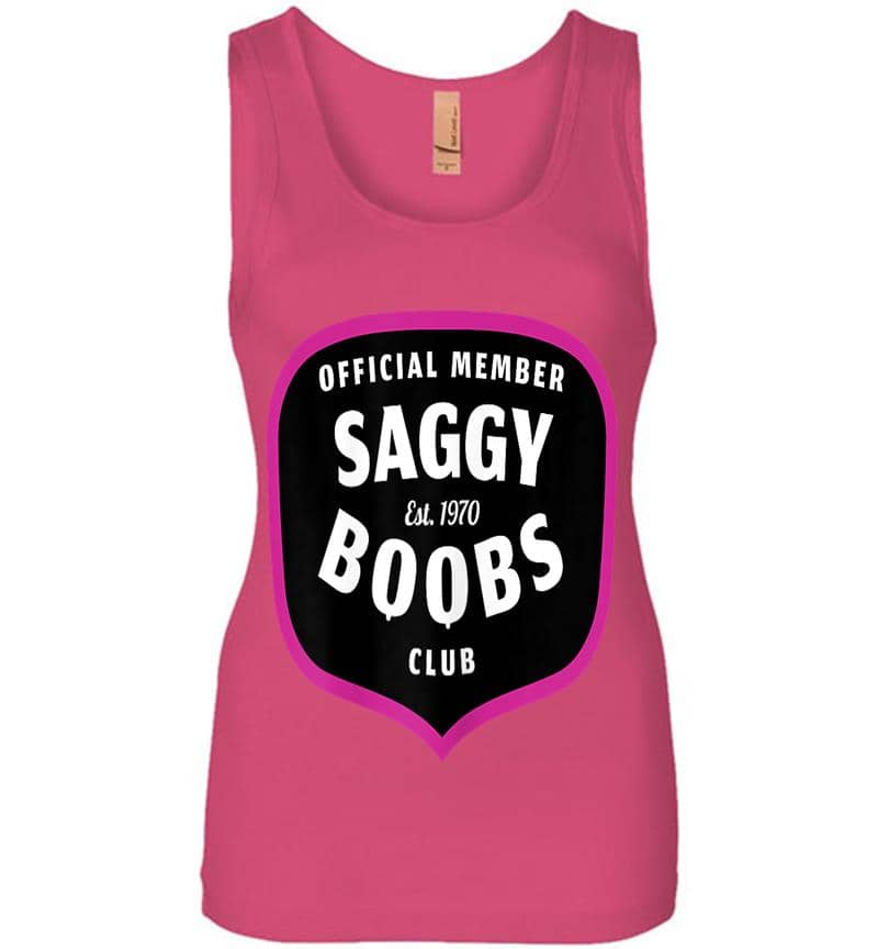 Inktee Store - Funny 50Th Birthday 1970 Official Member Saggy Boobs Club Womens Jersey Tank Top Image