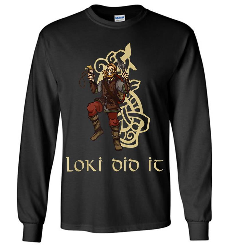 Funny Medieval History Viking Mythology Trickster God Loki Long Sleeve T-Shirt