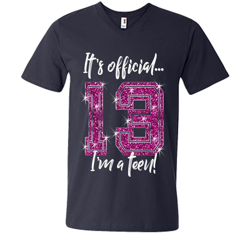 Inktee Store - Funny Official 13Th Birthday For Ns V-Neck T-Shirt Image