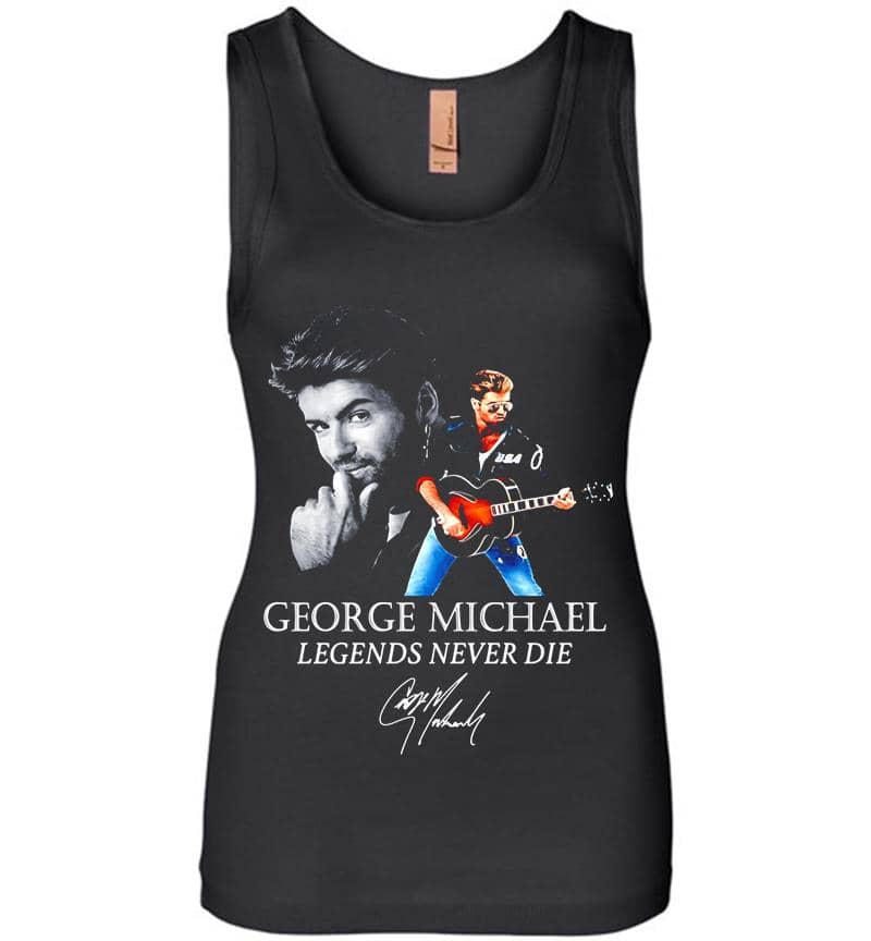 George Michael Legends Never Die Signature Womens Jersey Tank Top