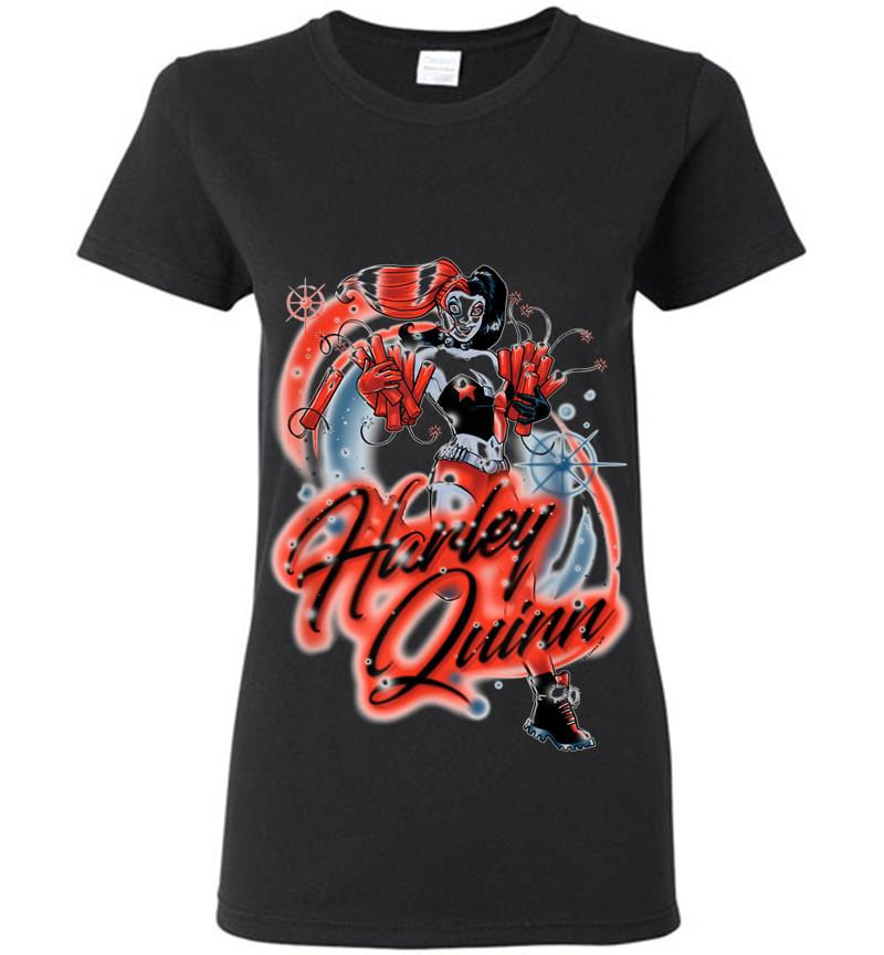 Harley Quinn Airbrush Womens T-Shirt