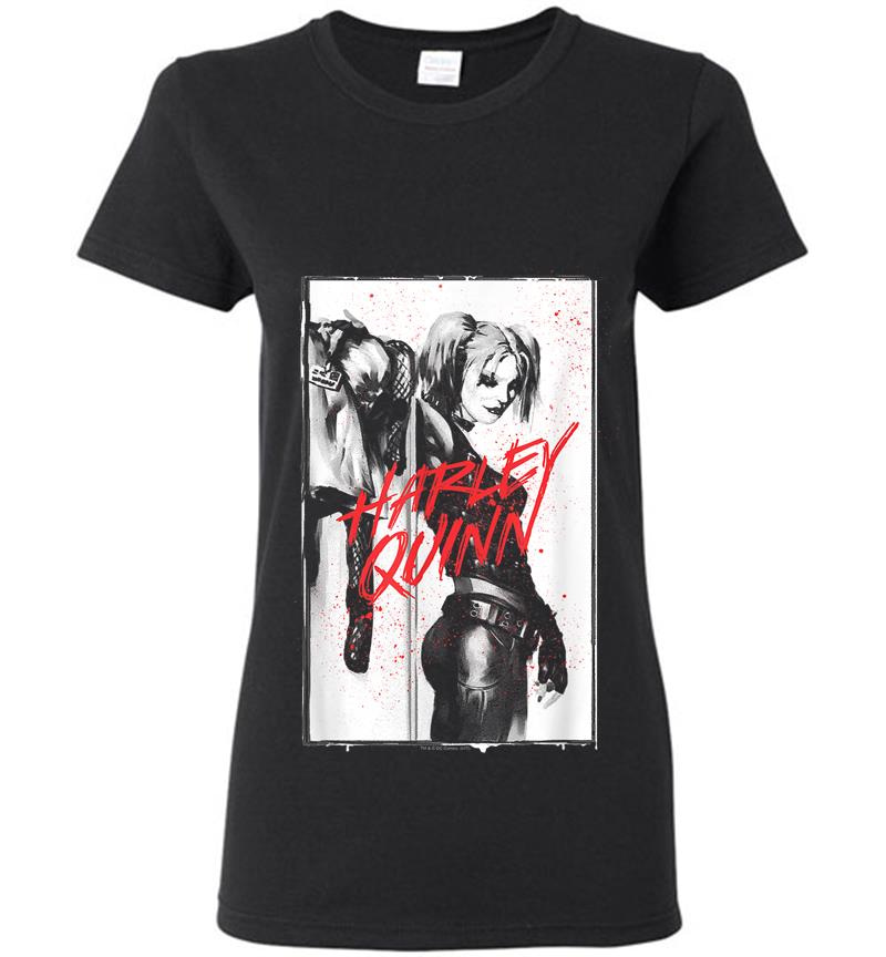 Harley Quinn Inked Quinn Black Womens T-Shirt