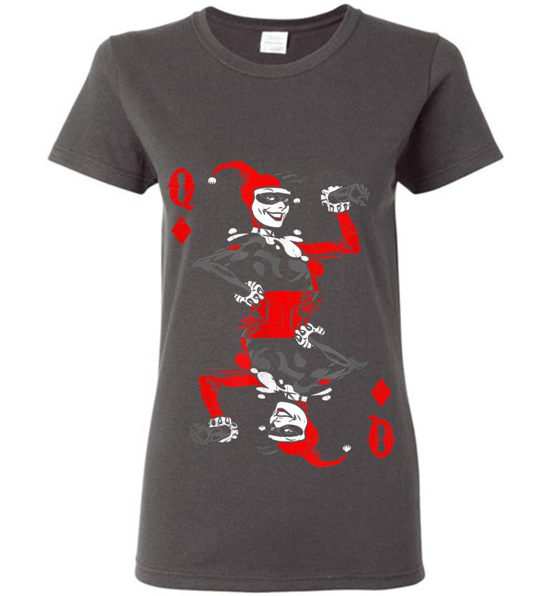 Inktee Store - Harley Quinn Of Diamonds Womens T-Shirt Image