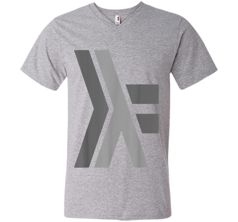 Inktee Store - Haskell Programming Language Official Logo V-Neck T-Shirt Image