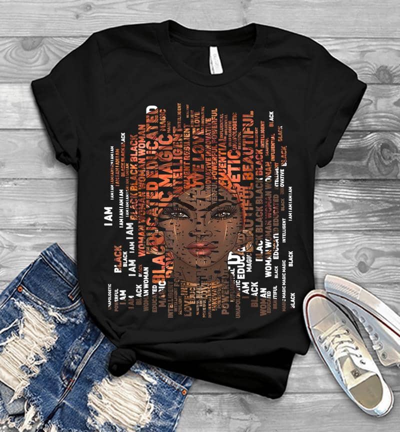 I Am Black Woman Educated Beautiful Black History Month 2020 Mens T-Shirt
