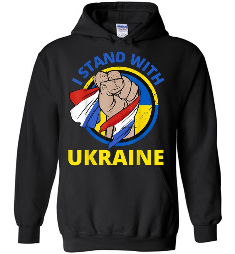 I Stand With Ukraine Support Ukrainian American Hoodie