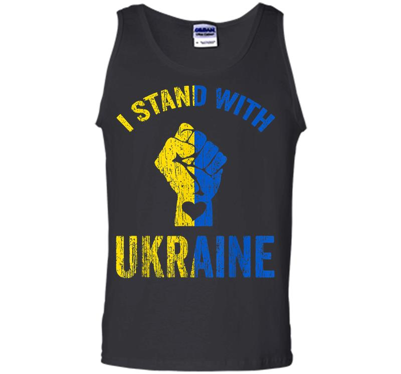 I Stand With Ukraine Ukraine Flag Ukrainian Love Men Tank Top