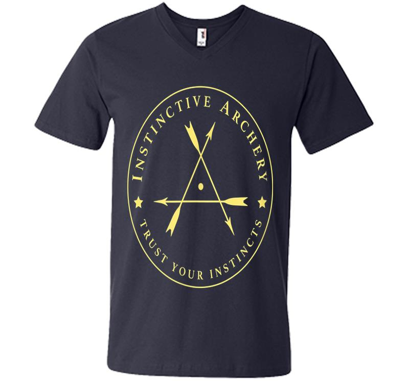 Inktee Store - Instinctive Archery - Official Gold Patch 2017 V-Neck T-Shirt Image